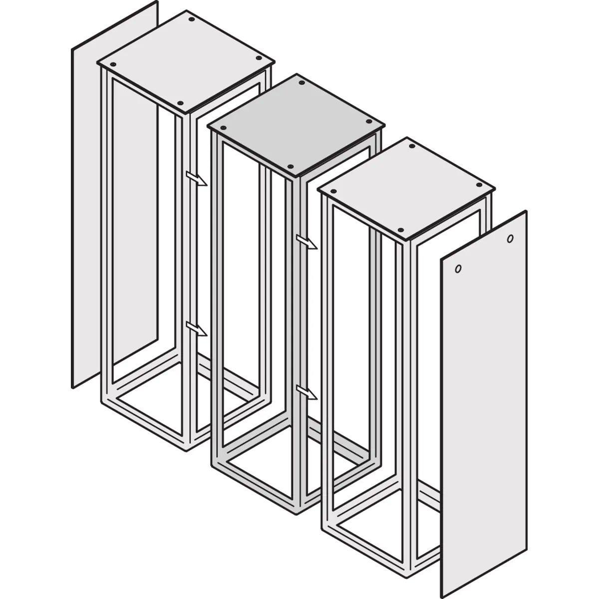 SCHROFF SIDE BY SIDE KIT IP20