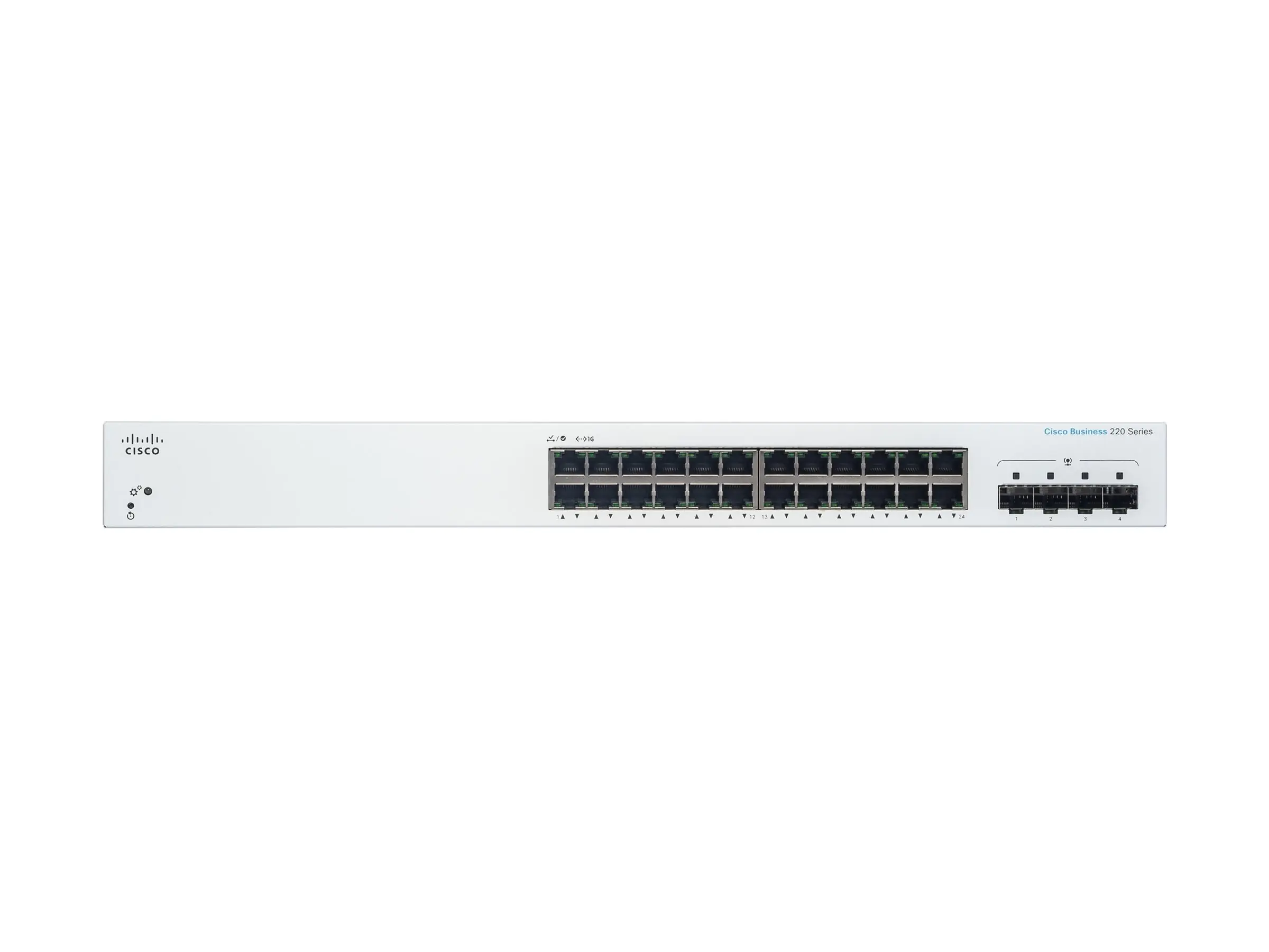 Cisco Business 220 Series CBS220-24T-4G - Switch - Smart - 24 x 10/100/1000 + 4 x Gigabit SFP (Uplink) - an Rack montierbar