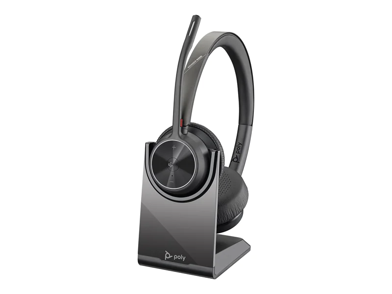 Poly Voyager 4320-M - Voyager 4300 UC series - Headset - On-Ear - Bluetooth - kabellos, kabelgebunden - USB-C - Schwarz - Zertifiziert für Microsoft Teams, Zoom Certified
