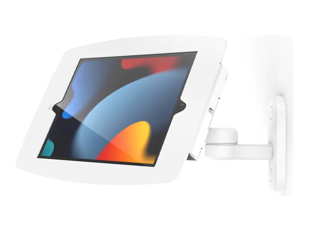 Compulocks Space Swing iPad Enclosure Stand - Gehäuse - Diebstahlschutz - für Tablett - verriegelbar - hochwertiges Aluminium - weiß - Bildschirmgröße: 26 cm (10.2") - Wandmontage, Oberflächenmontage, Thekenbereich - für Apple 10.2-inch iPad (7. Generatio