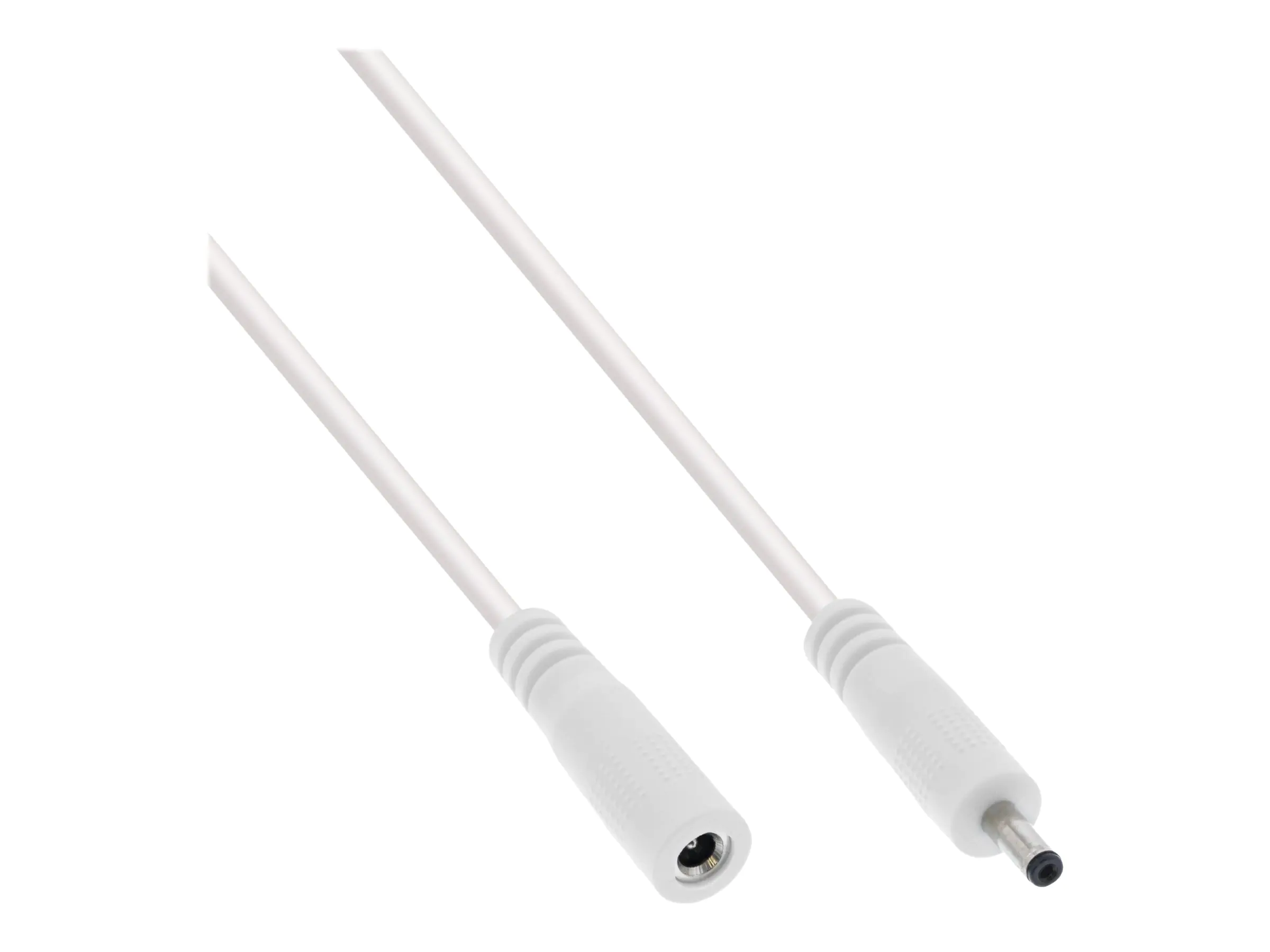 InLine - Spannungsversorgungs-Verlängerungskabel - Gleichstromstecker 3,5 mm (W) zu DC-Buchse 1,35 mm (M) - 12 - 24 V - 3 m - weiß