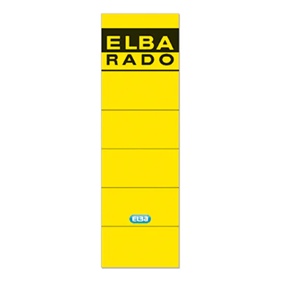 ELBA Ordneretikett 100420949 breit/kurz sk gelb 10 St./Pack.