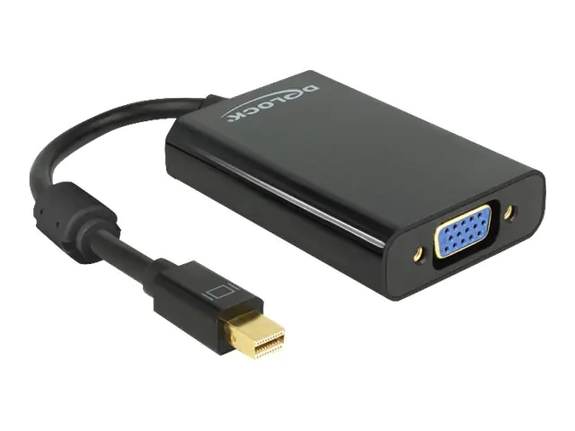 Delock Adapter mini Displayport 1.1 male > VGA female + Audio + Power - Videokonverter - DisplayPort - VGA - Schwarz, weiß - retail