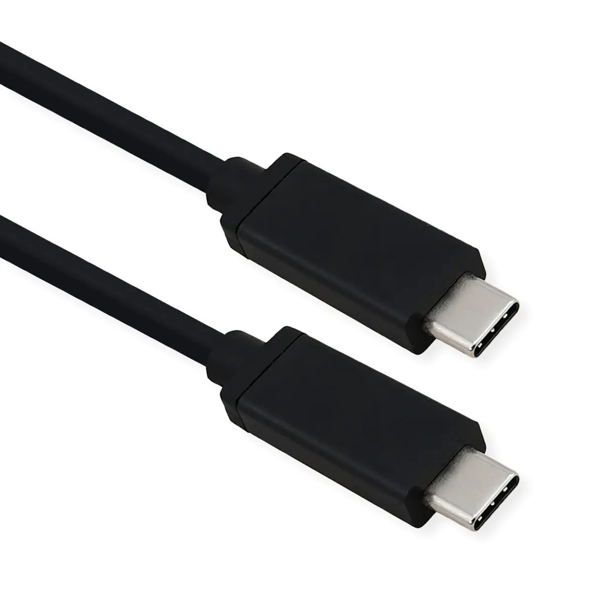 Roline - USB-Kabel - 24 pin USB-C (M) zu 24 pin USB-C (M) - USB4 Gen3x2 - 20 V - 5 A - 80 cm - USB-Stromversorgung (100 W), Support von 4K 60 Hz - Schwarz