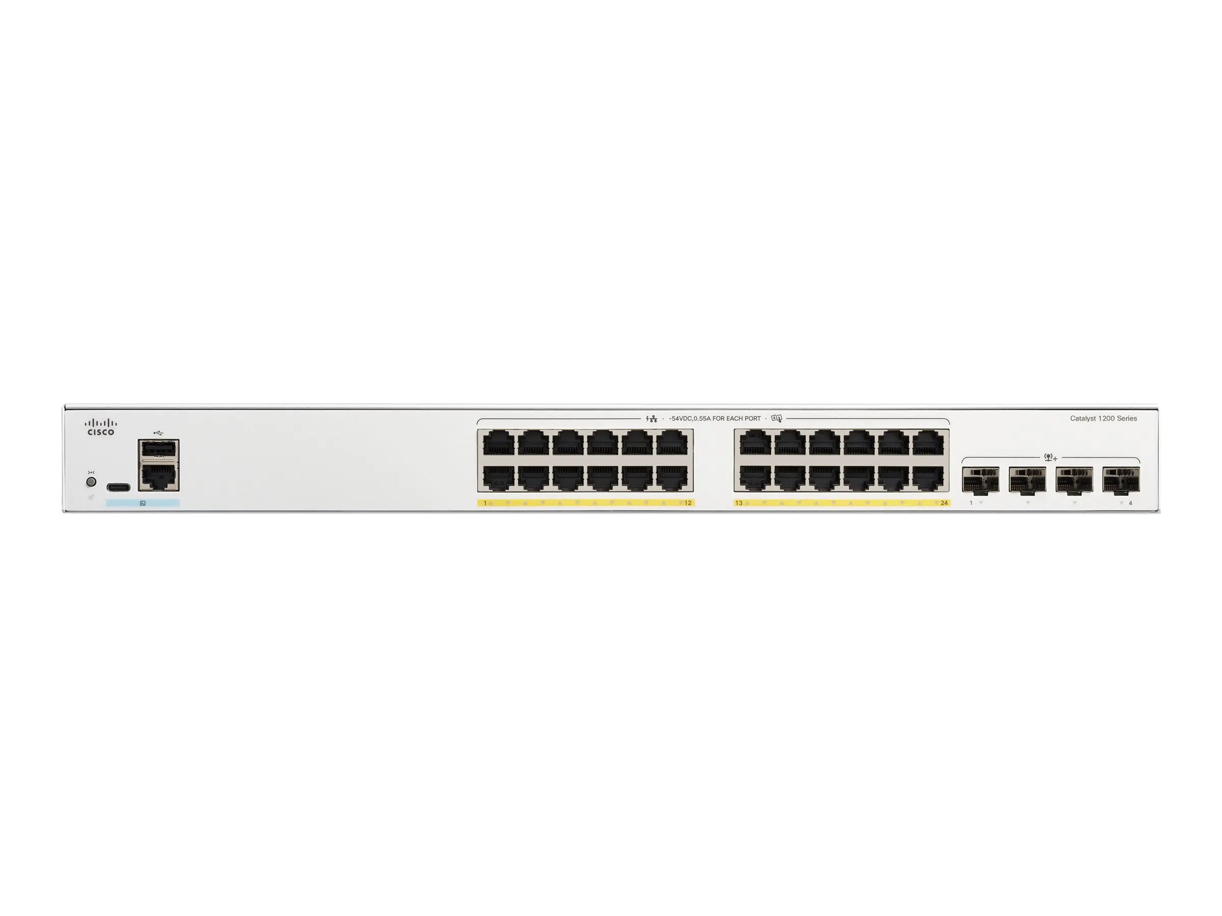 Cisco Catalyst 1200-24P-4X - Switch - L3 - Smart - 24 x 10/100/1000 (PoE+)