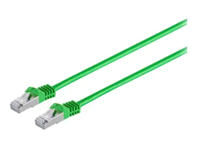 exertis Connect - Patch-Kabel - RJ-45 (M) zu RJ-45 (M) - 7.5 m - SFTP, PiMF - CAT 7 (Kabel) / CAT 6a (Anschlüsse) - halogenfrei, geformt, ohne Haken - grün