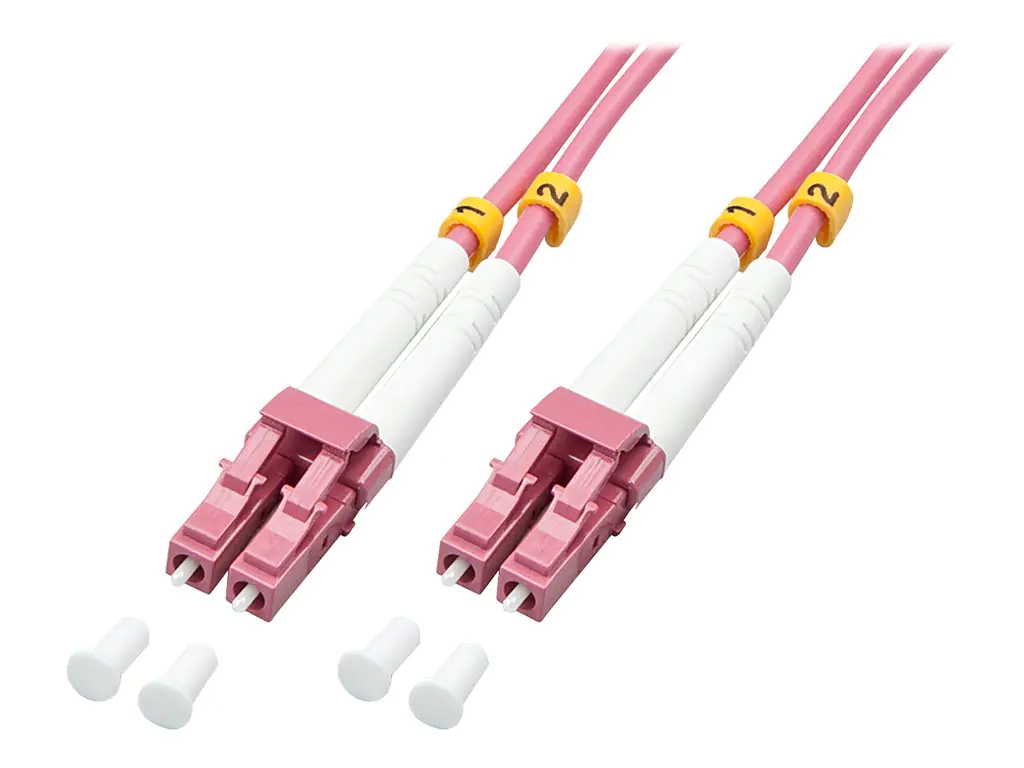 Lindy - Patch-Kabel - LC Multi-Mode (M) zu LC Multi-Mode (M) - 3 m - Glasfaser - Duplex - 50/125 Mikrometer - OM4 - halogenfrei - lila