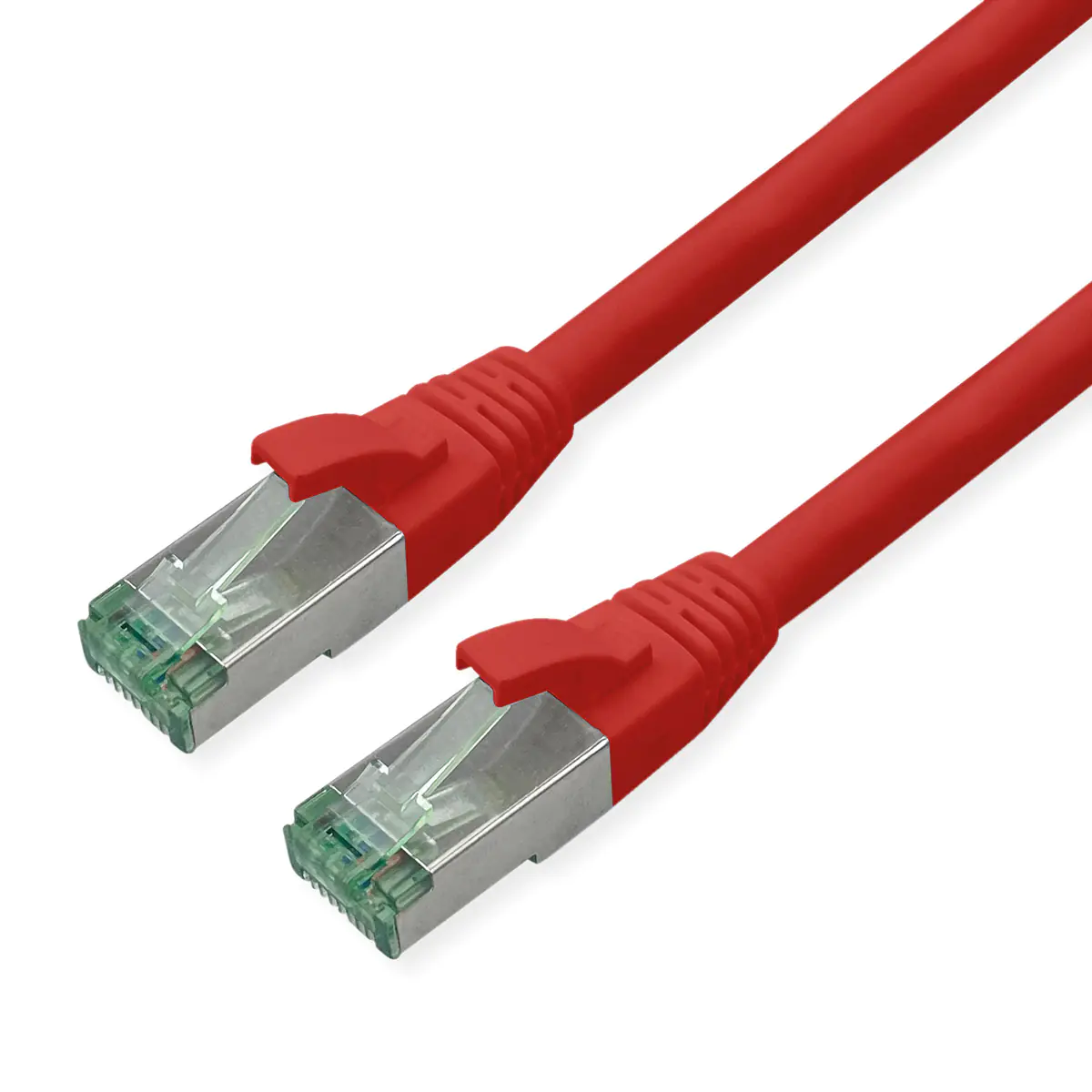ROLINE RM S/FTP Patchkabel Kat6A/Kl.EA TPE rot 0.3m - FTP - PIMF