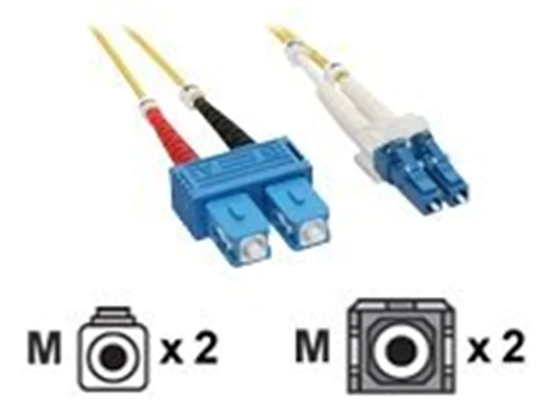 InLine LWL Duplex Kabel - LC/SC - 9/125µm - OS2 - 2m 88656D