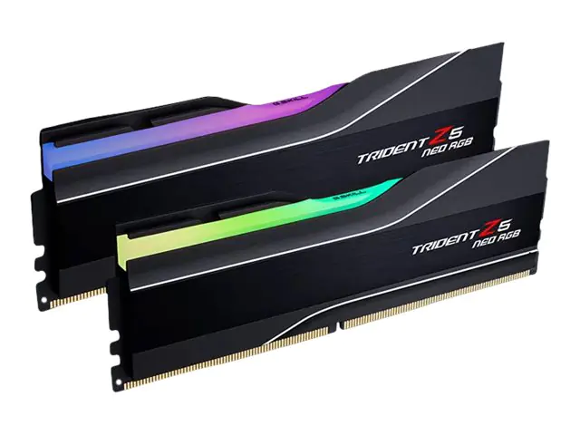 G.Skill Trident Z5 Neo RGB - DDR5 - Kit - 32 GB: 2 x 16 GB - DIMM 288-PIN - 5600 MHz / PC5-44800 - CL30 - 1.25 V - ungepuffert - non-ECC - mattschwarz