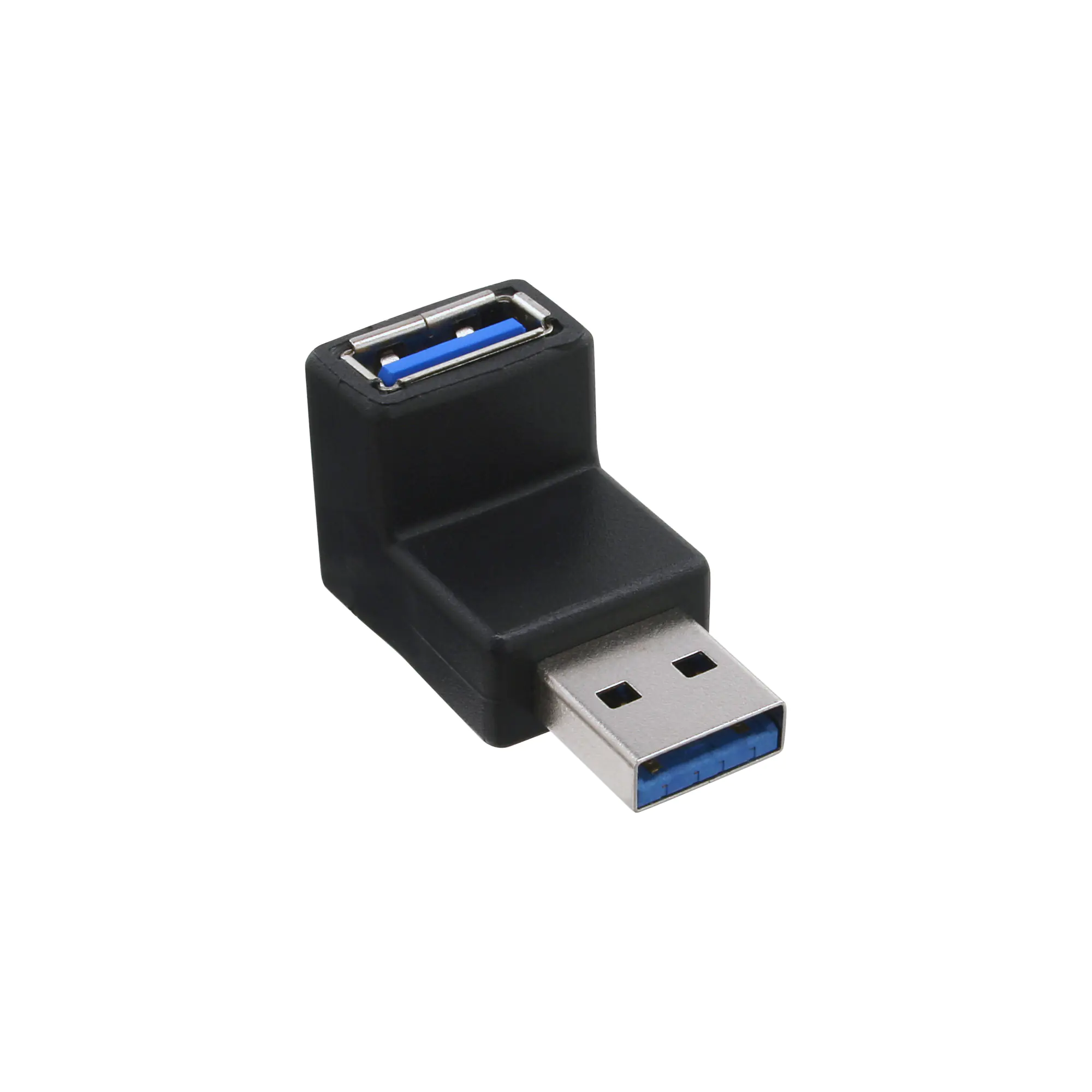 InLine - USB-Adapter - USB Typ A (W) zu USB Typ A (M) - USB 3.0 - 90° Stecker - Schwarz