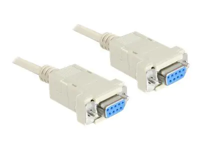 Delock - Nullmodemkabel - DB-9 (W) zu DB-9 (W) - 1.8 m - Grau