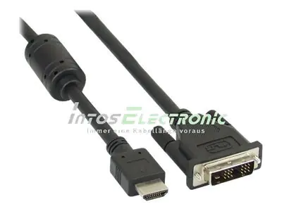 InLine - Adapterkabel - Single Link - HDMI männlich zu DVI-D männlich - 1.8 m - abgeschirmt - Schwarz