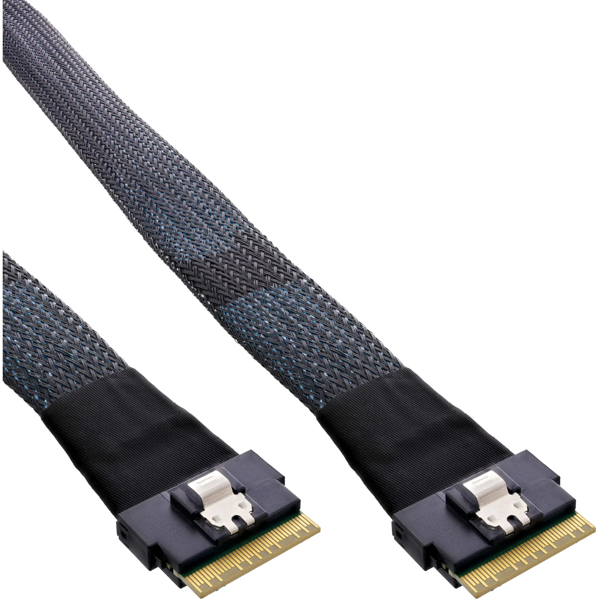 InLine - Internes SAS-Kabel - SAS 48Gbit/s - 8i Slim SAS (SFF-8654) (M) Verriegelung zu 8i Slim SAS (SFF-8654) (M) Verriegelung - 75 cm