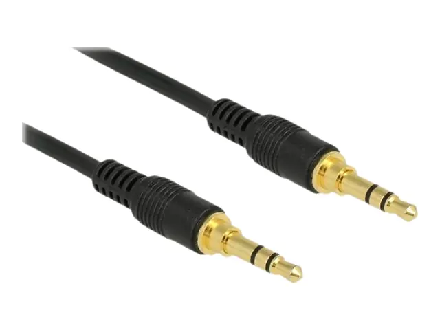 Delock - Audiokabel - mini-phone stereo 3.5 mm männlich zu mini-phone stereo 3.5 mm männlich - 1 m - Schwarz