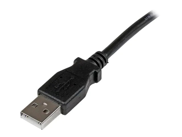 StarTech 2m USB 2.0 A auf B Kabel links gewinkelt - St/St - USB Druckerkabel - USB-Kabel - USB Typ B (M) zu USB (M) - USB 2.0 - 2 m - links-gewinkelter Stecker - Schwarz