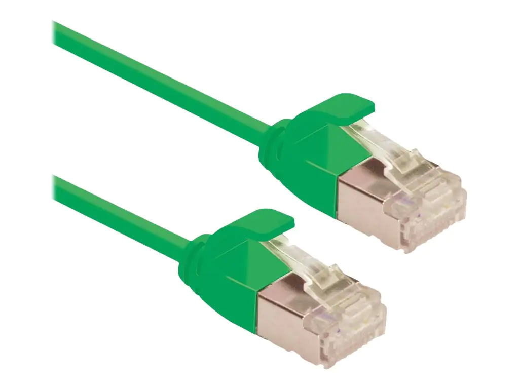 Roline DataCenter - Patch-Kabel - RJ-45 (M) zu RJ-45 (M) - 1 m - U/FTP - CAT 6a - halogenfrei, geformt, ohne Haken, verseilt - grün