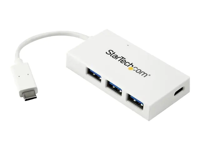 StarTech 4 Port USB-C Hub - USB C und 3x USB-A - USB 3.0 Hub - Weiß - 4 Port USB Hub - USB Port Expander - USB Typ C Hub - Hub - 3 x SuperSpeed USB 3.0 + 1 x USB 3.1 - Desktop