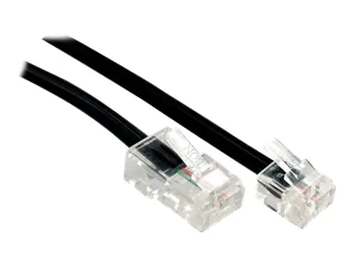 Secomp - Telefonkabel - RJ-45 (M) bis RJ-11 (M) - 1 m - flach - Schwarz