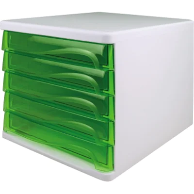 helit Schubladenbox economy H6129450 DIN A4-C4 ws/gn.tr