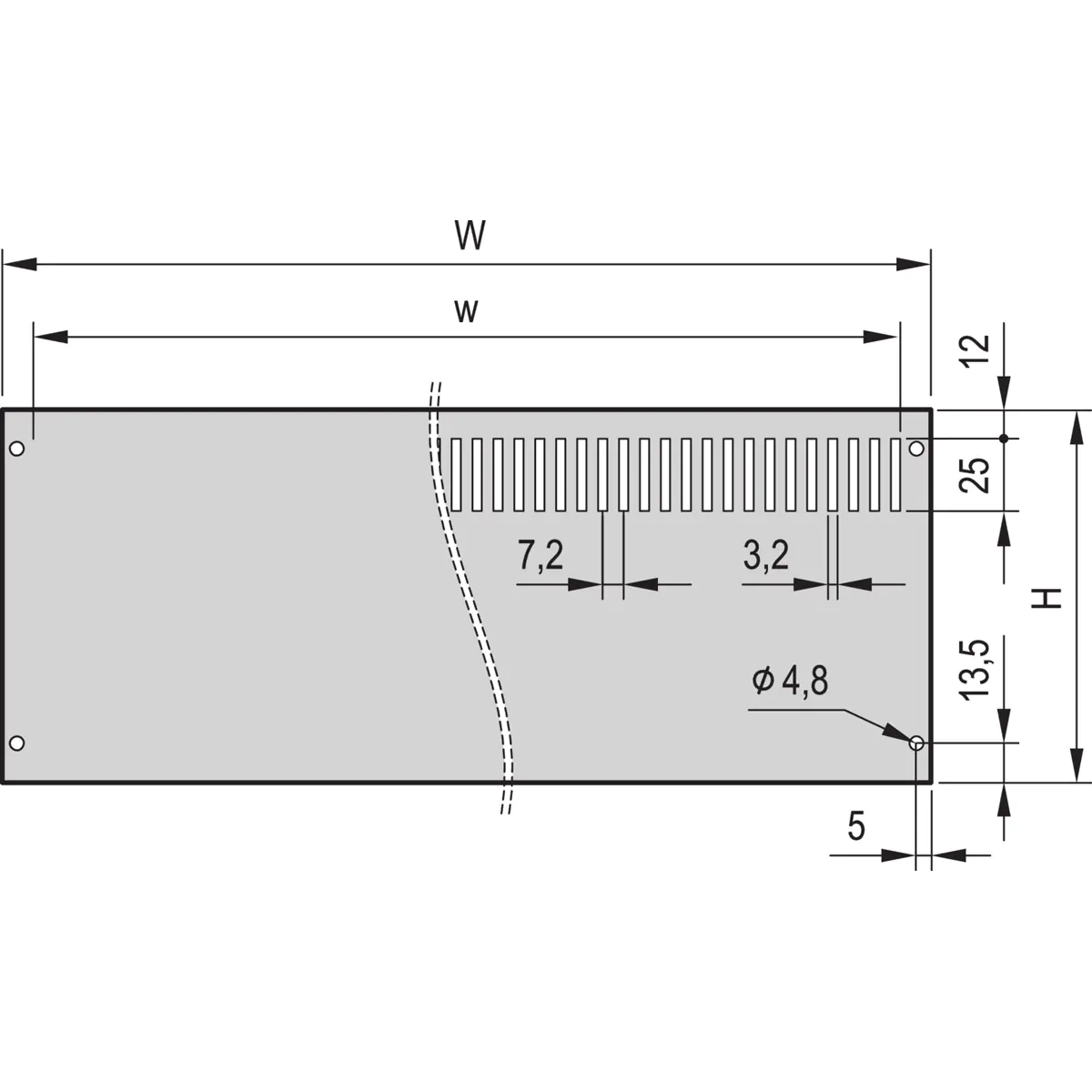 SCHROFF RUECKWAND 42TE O.PERFOR. - Rack-Zubehör 24576048