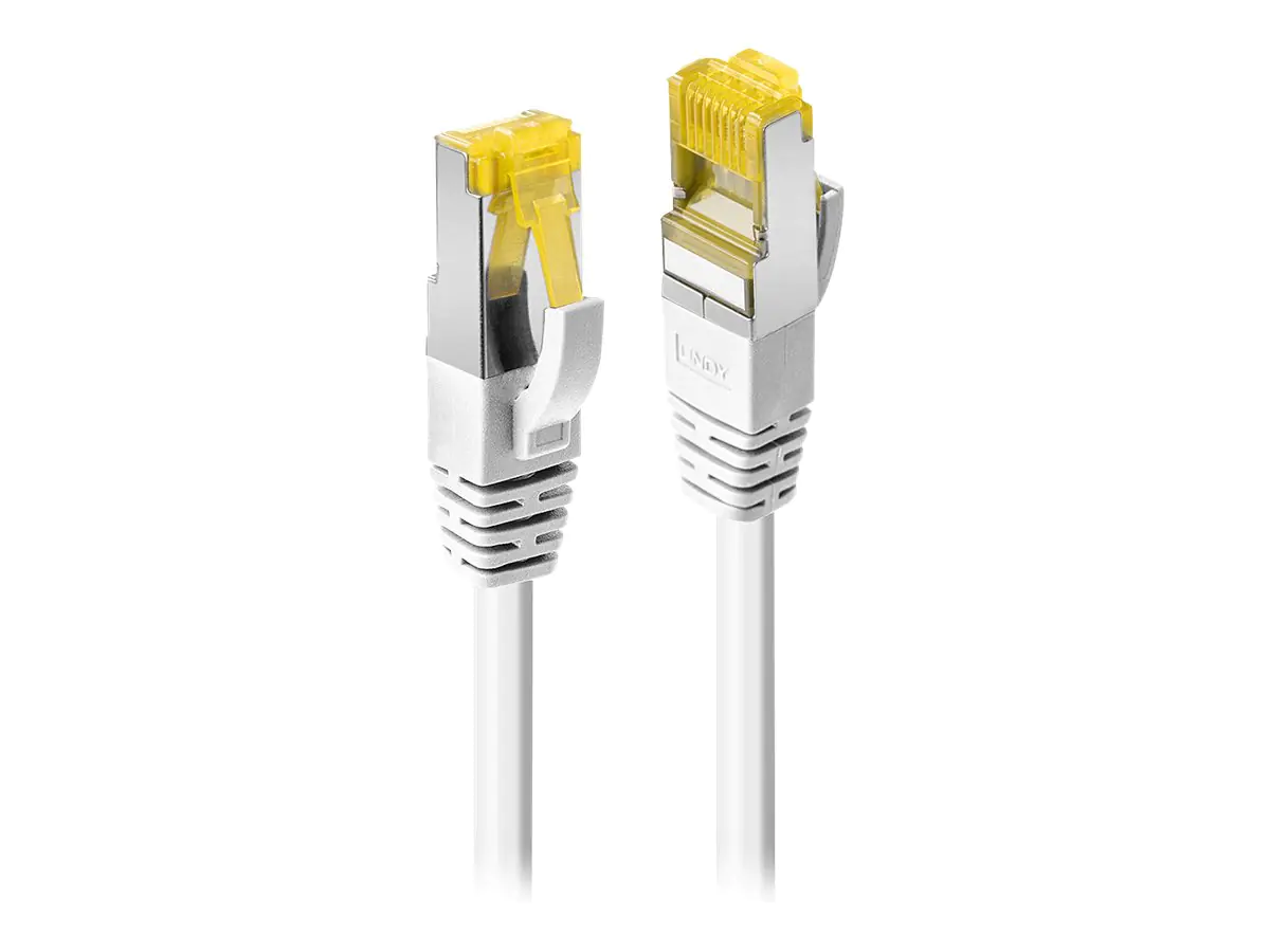 Lindy - Patch-Kabel - RJ-45 (M) zu RJ-45 (M) - 20 m - SFTP - CAT 7 (Kabel) / CAT 6a (Anschlüsse) - halogenfrei, geformt - weiß