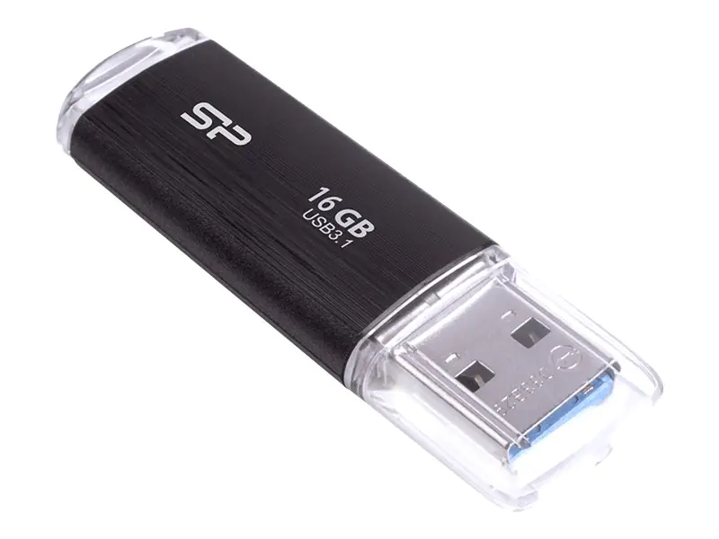 SILICON POWER Blaze B02 - USB-Flash-Laufwerk - 16 GB - USB 3.0/USB Typ C - Schwarz