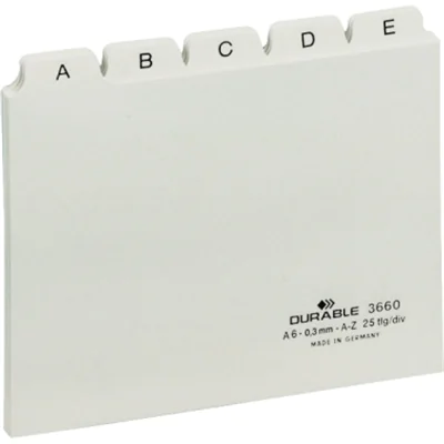 DURABLE Leitregister 366002 DIN A6 quer A-Z Kunststoff weiß