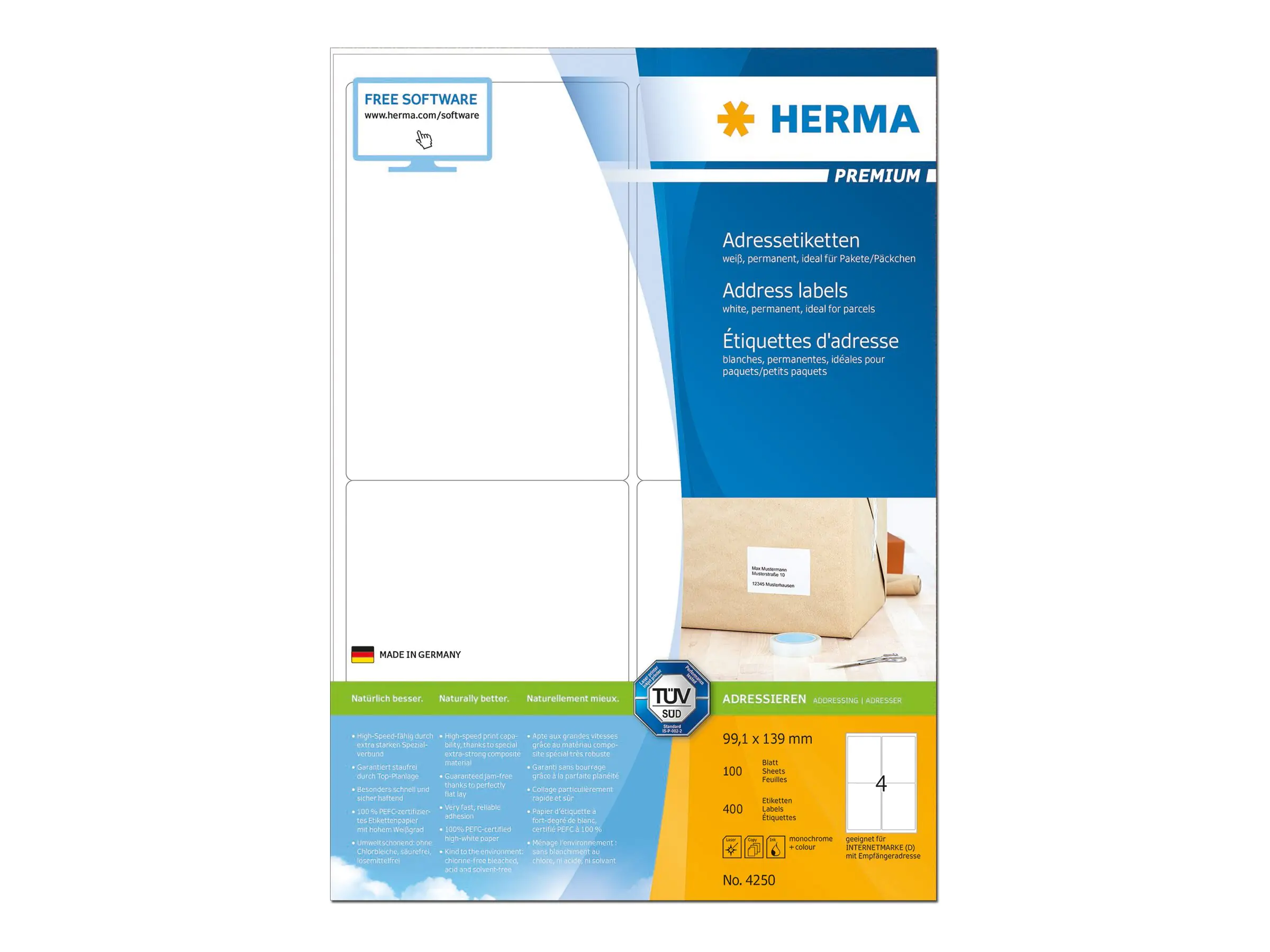 HERMA Premium - Papier - matt - permanent selbstklebend 4250