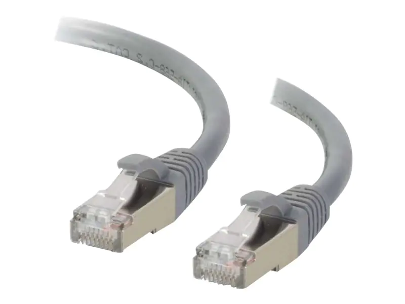 C2G Cat6a Booted Shielded (STP) Network Patch Cable - Patch-Kabel - RJ-45 (M) zu RJ-45 (M) - 15 m - STP - CAT 6a - geformt, ohne Haken, verseilt - Grau