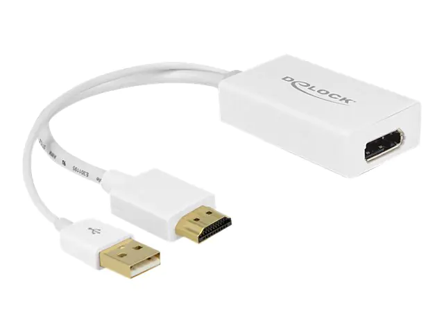 DeLOCK - Videokonverter - HDMI, DisplayPort - DisplayPort - weiß - retail