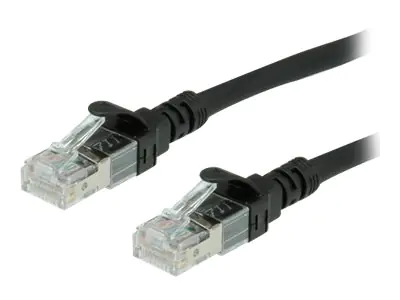 Roline - Patch-Kabel - RJ-45 (M) bis RJ-45 (M) - 2 m - SFTP, PiMF - CAT 6 - halogenfrei, geformt, verseilt - Schwarz