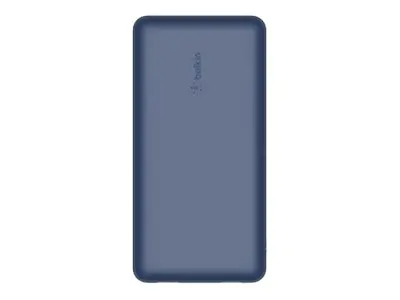 Belkin BoostCharge - Powerbank - 20000 mAh - 15 Watt - 3 Ausgabeanschlussstellen (USB, 24 pin USB-C) - auf Kabel: USB-C - Blau