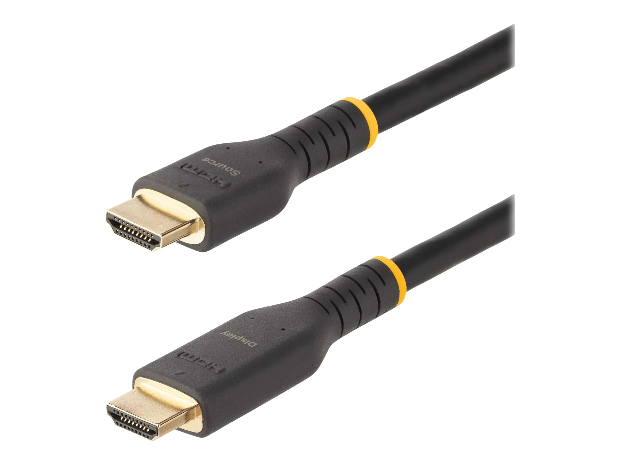 StarTech 7m (23ft) Active HDMI Cable w/ Ethernet - HDMI 2.0 4K 60Hz UHD - Rugged HDMI Cord w/ Aramid Fiber - Durable High Speed HDMI Cable - Heavy-Duty HDMI 2.0 Cable - Highspeed - HDMI-Kabel mit Ethernet - HDMI männlich zu HDMI männlich - 7 m - Schwarz