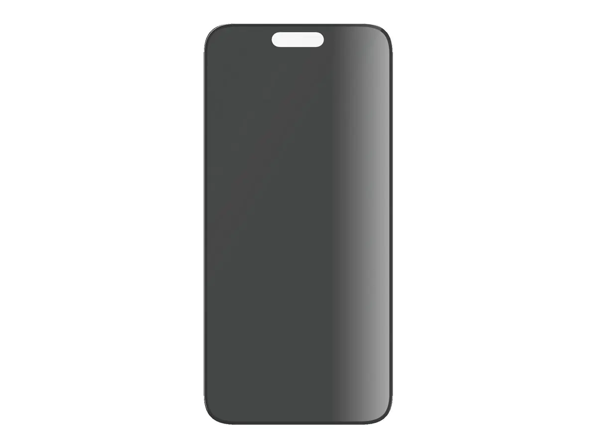 PanzerGlass - Bildschirmschutz für Handy - ultrabreite Passform - Glas - mit Sichtschutzfilter - 6.7" - Rahmenfarbe schwarz (Packung mit 10) - für Apple iPhone 15 Plus