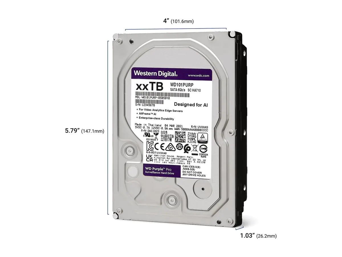 WD WD102PURP 10.000 GB - Festplatte