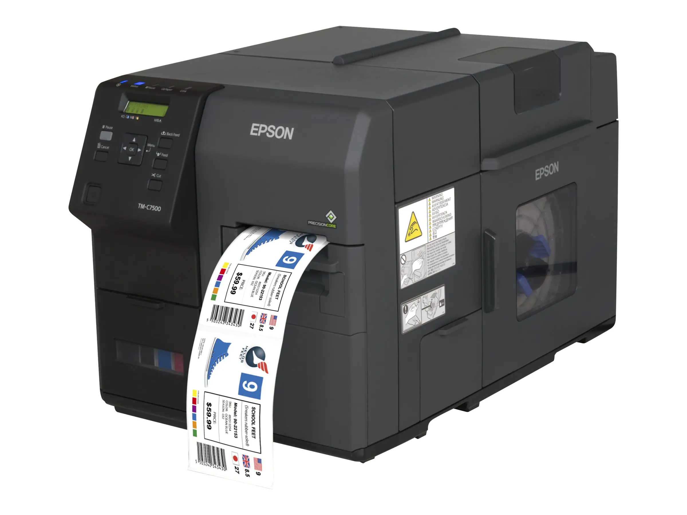 Epson ColorWorks TM-C7500 - Etikettendrucker - Farbe - Tintenstrahl - 112 mm (Breite) - 600 x 1200 dpi - bis zu 300 mm/Sek. - USB 2.0, Gigabit LAN - Cutter