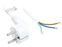 Good Connections P0185-W020 - 2 m - Netzstecker Typ E+F - H05VV-F3G - 250 V - Weiß