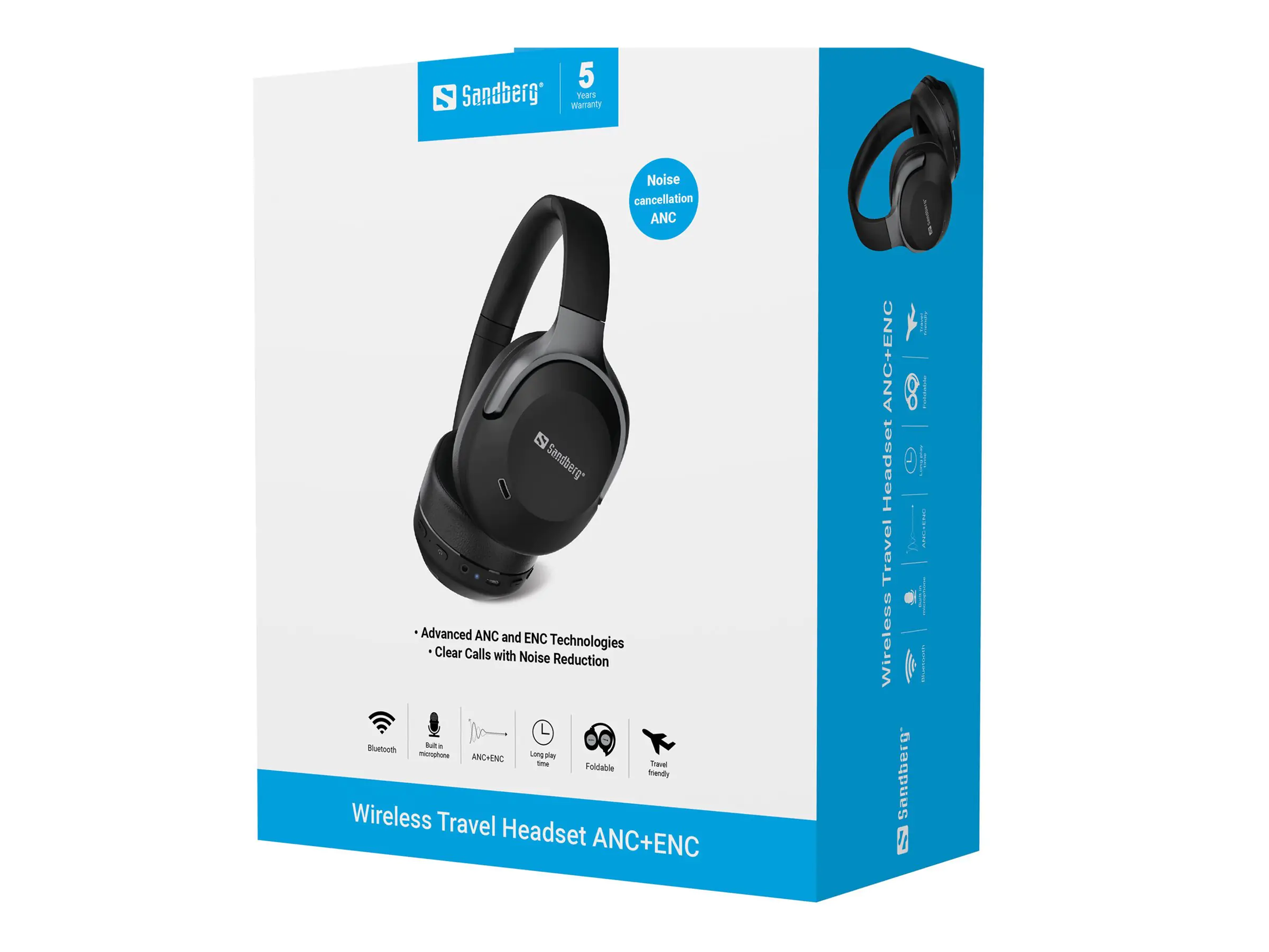 SANDBERG Wireless Travel Headset ANC - Headset - Kabellos