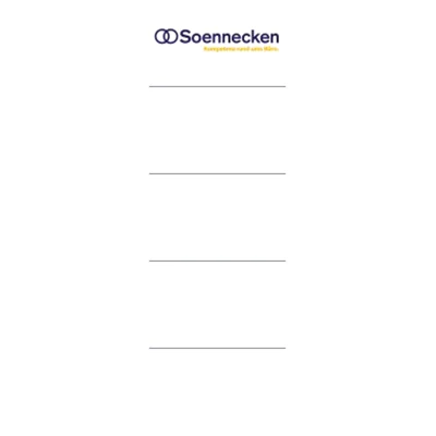 Soennecken Einsteckrückenschild 3372 48x153mm weiß 10 St./Pack.