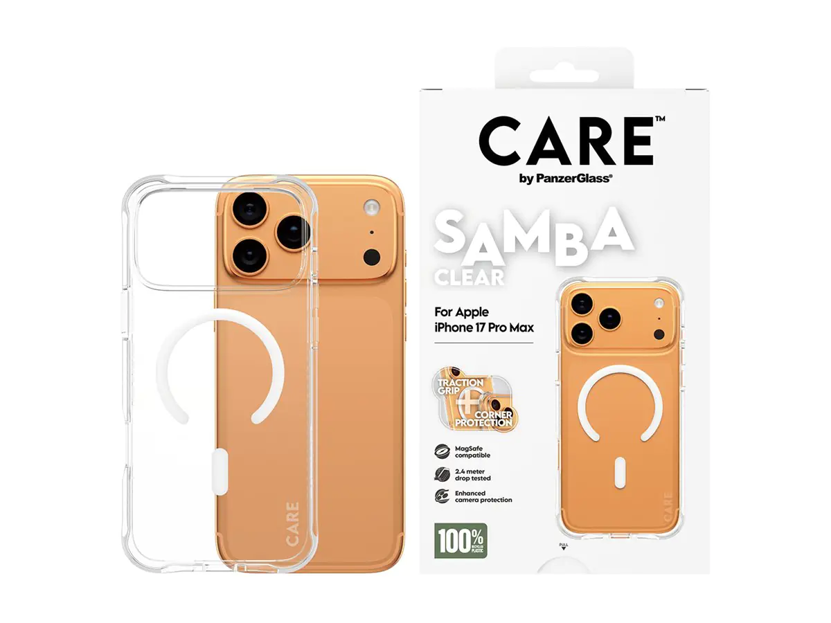 PanzerGlass CARE Fashionable Case Samba transp. white MagSafe iPhone 17 Pro Max