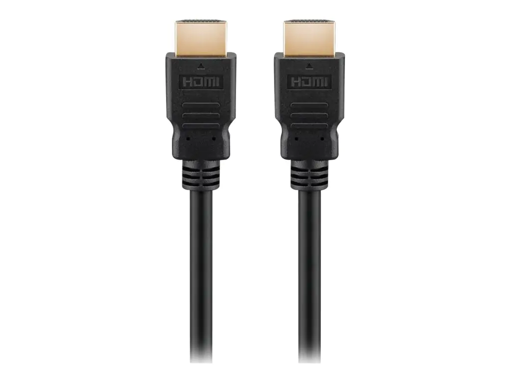 goobay - Highspeed - HDMI-Kabel mit Ethernet - HDMI männlich zu HDMI männlich - 3 m - Doppelisolierung - Schwarz - rund, 8K Unterstützung