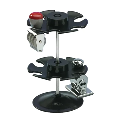 WEDO Stempelträger 641201 schwarz f. 12 Stempel rund Metall