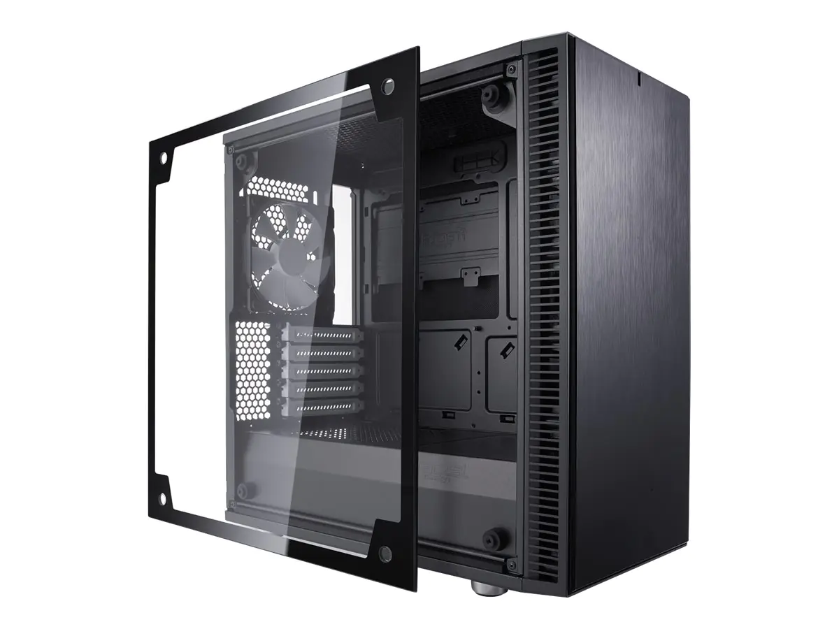 Fractal Design Define Mini C TG - Tower - micro ATX - ohne Netzteil (ATX) - Schwarz