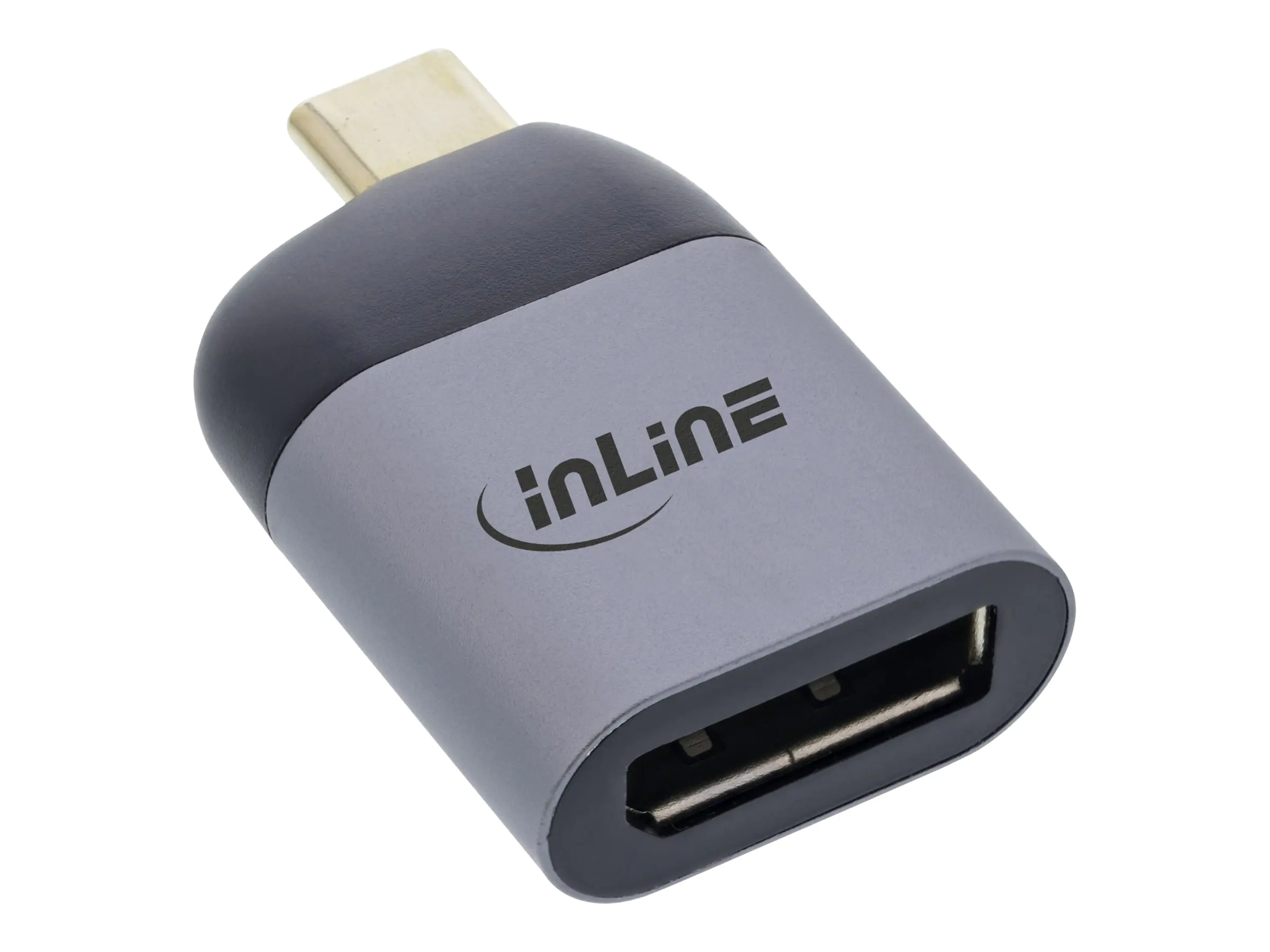 InLine - Videoadapter - 24 pin USB-C (M) zu DisplayPort (W) - USB 3.1 / Thunderbolt 3 / DisplayPort 1.4 - unterstützt 8K 60 Hz (7680 x 4320)