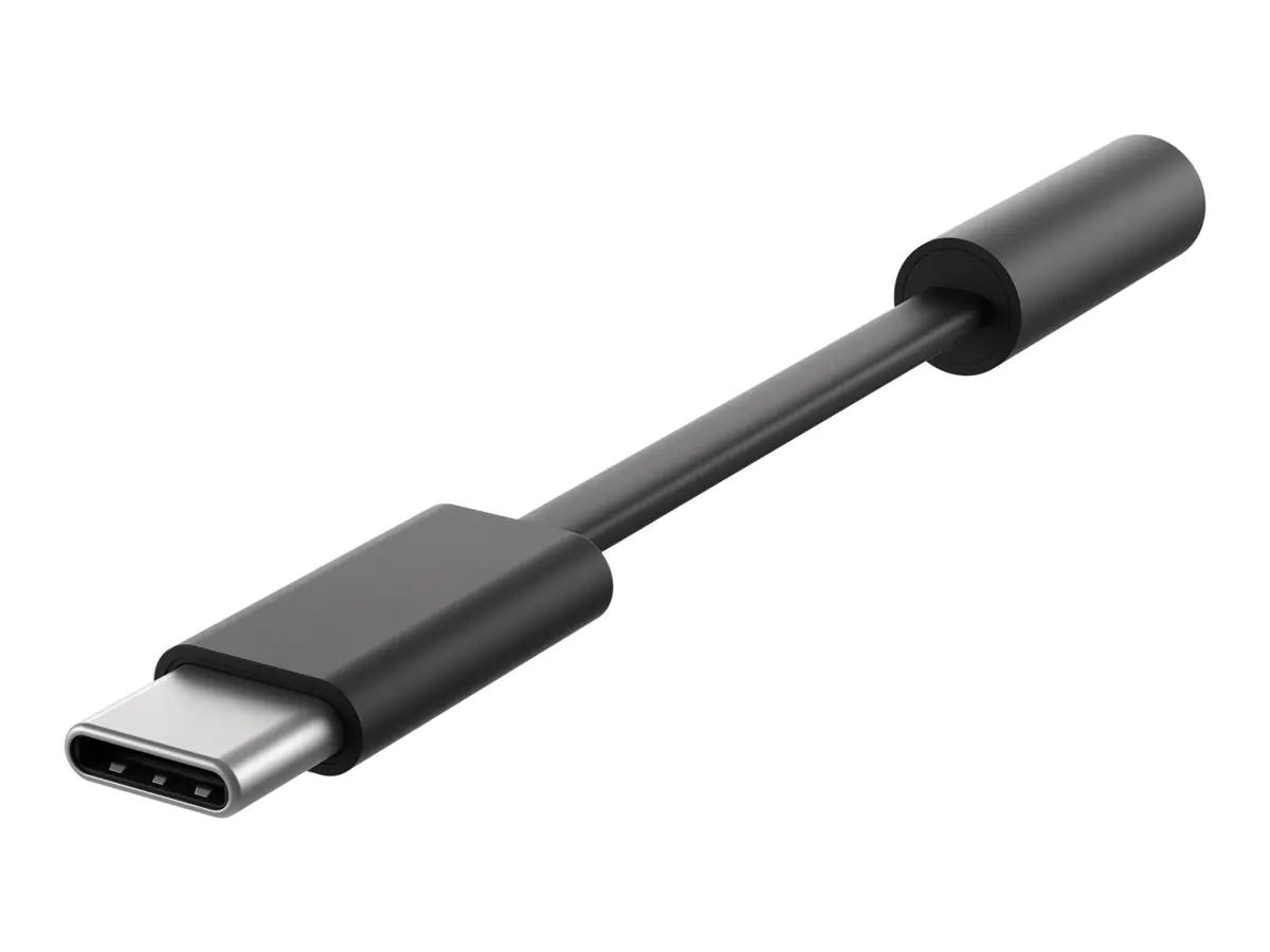 Microsoft Surface Audio Adapter - Adapter USB-C auf Klinkenstecker - 24 pin USB-C männlich zu mini-phone stereo 3.5 mm weiblich - Schwarz