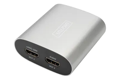 DIGITUS DS-45337 - Video-/Audio-Splitter - 2 x HDMI - Desktop