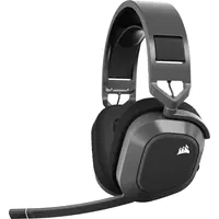 CORSAIR Gaming HS80 MAX WIRELESS - Headset - ohrumschließend - 2,4 GHz - kabellos - USB - Stahlgrau