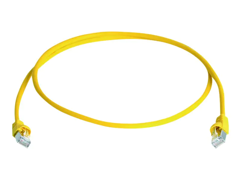 Telegärtner DataVoice Office MP8 FS 500 - Patch-Kabel - RJ-45 (M) zu RJ-45 (M) - 1.5 m - SFTP, PiMF - CAT 6a - IEEE 802.3an/IEEE 802.3at - geschirmt, halogenfrei, geformt, verseilt - Gelb, RAL 1018