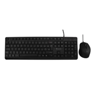V7 CKU350DE - Tastatur-und-Maus-Set - USB - QWERTZ - Deutsch - Schwarz